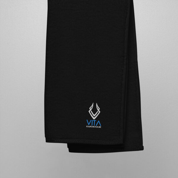 turkish cotton towel black 50x100 cm front 640f8a9a562ca